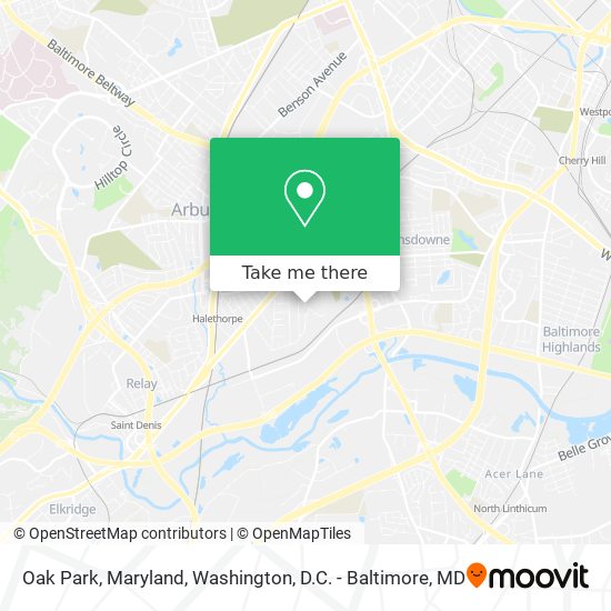 Mapa de Oak Park, Maryland