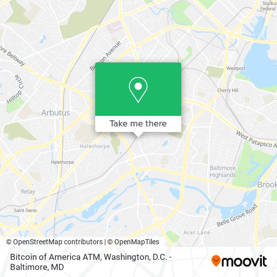 Mapa de Bitcoin of America ATM