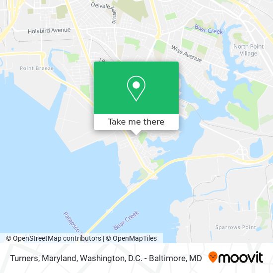 Turners, Maryland map