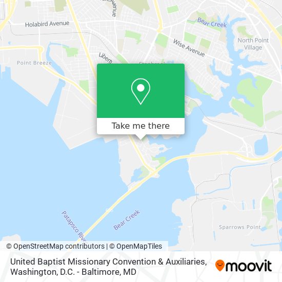 Mapa de United Baptist Missionary Convention & Auxiliaries