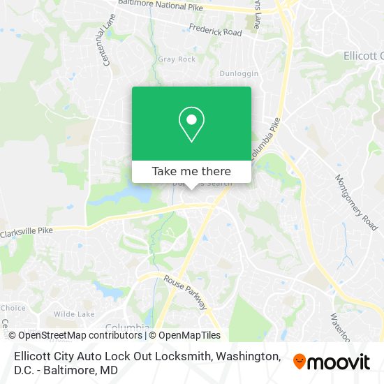 Ellicott City Auto Lock Out Locksmith map