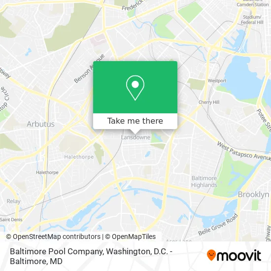 Baltimore Pool Company map