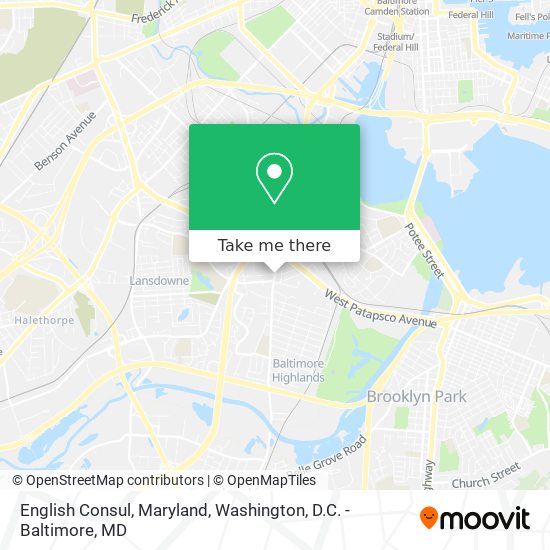 English Consul, Maryland map