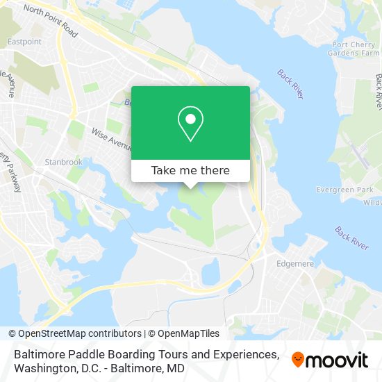 Baltimore Paddle Boarding Tours and Experiences map