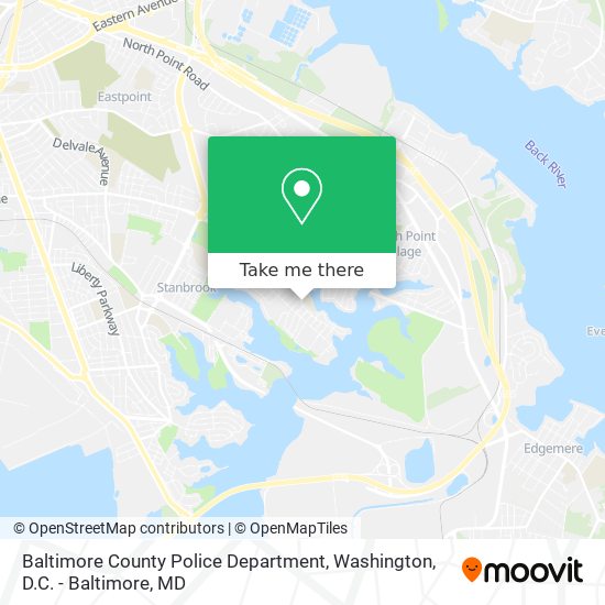 Baltimore County Police Department map