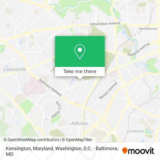 Mapa de Kensington, Maryland