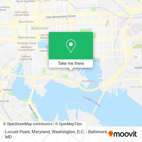Locust Point, Maryland map