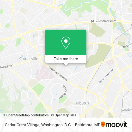 Cedar Crest Village map