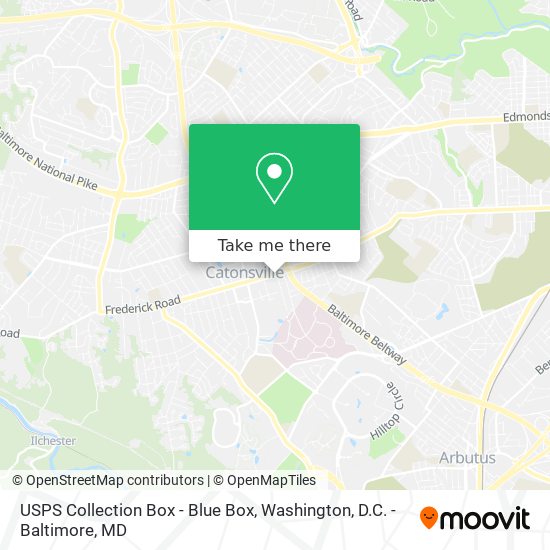 USPS Collection Box - Blue Box map