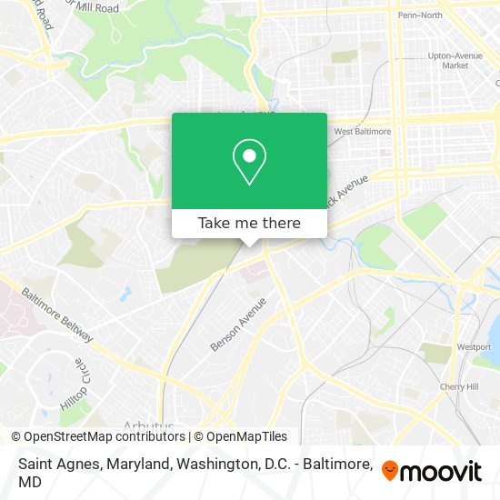 Saint Agnes, Maryland map