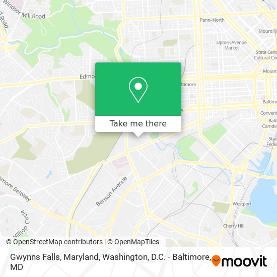 Mapa de Gwynns Falls, Maryland