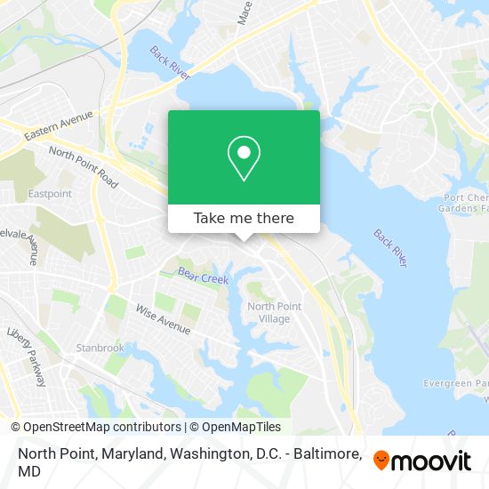 North Point, Maryland map