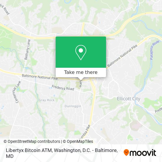 Mapa de Libertyx Bitcoin ATM