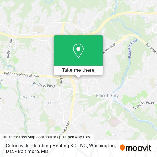 Mapa de Catonsville Plumbing Heating & CLNG