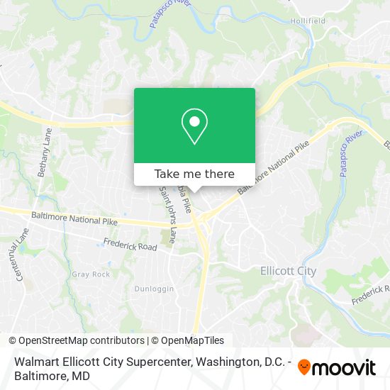 Mapa de Walmart Ellicott City Supercenter