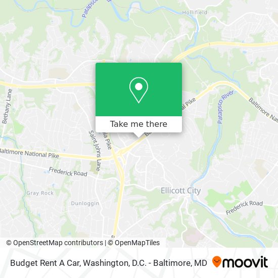 Budget Rent A Car map