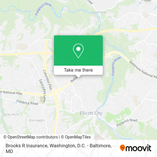 Brooks R Insurance map