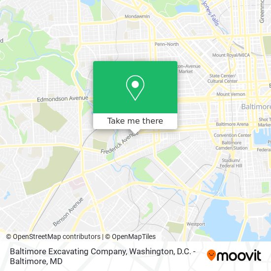 Mapa de Baltimore Excavating Company
