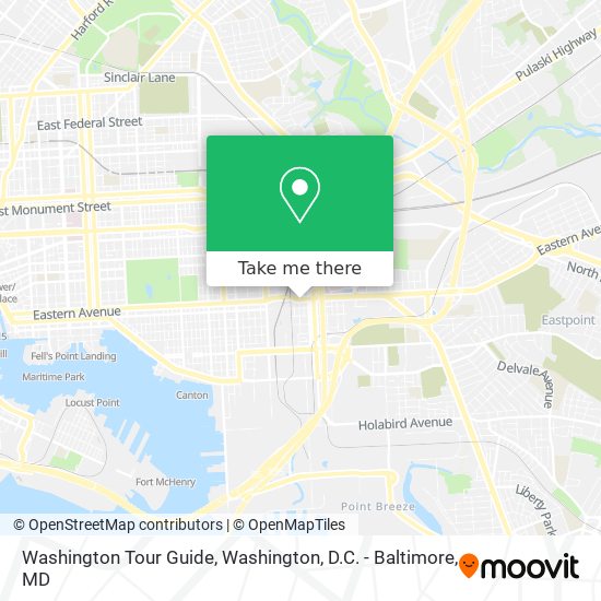 Mapa de Washington Tour Guide