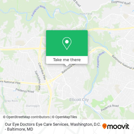 Our Eye Doctors Eye Care Services map