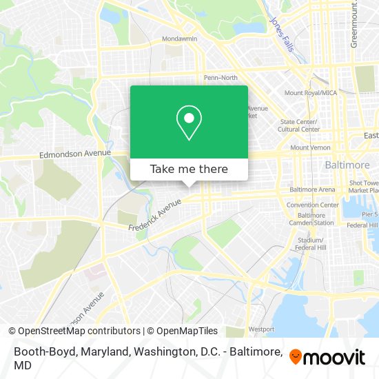 Booth-Boyd, Maryland map