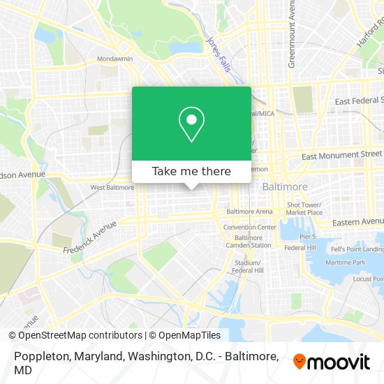 Poppleton, Maryland map