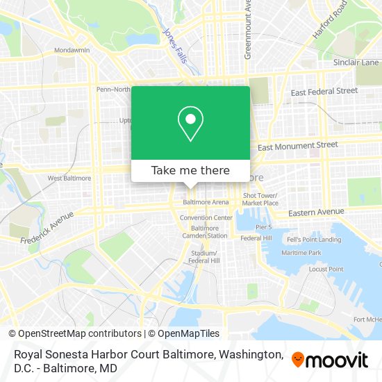 Mapa de Royal Sonesta Harbor Court Baltimore