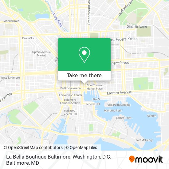 Mapa de La Bella Boutique Baltimore