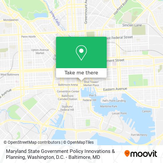 Mapa de Maryland State Government Policy Innovations & Planning