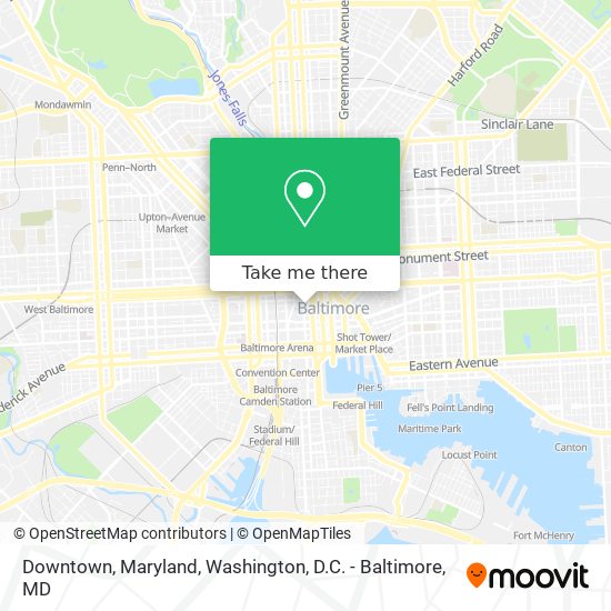 Mapa de Downtown, Maryland