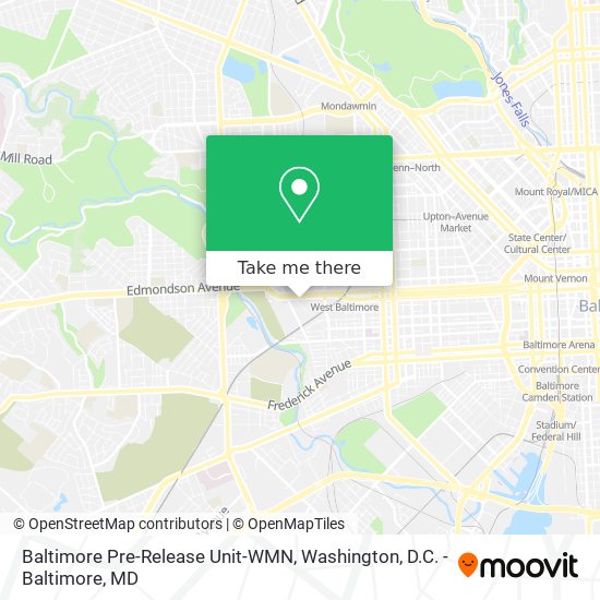 Baltimore Pre-Release Unit-WMN map