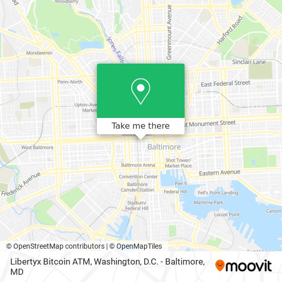 Mapa de Libertyx Bitcoin ATM