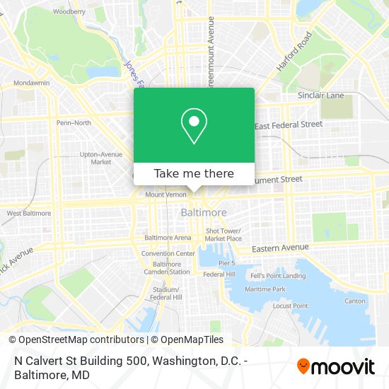 Mapa de N Calvert St Building 500