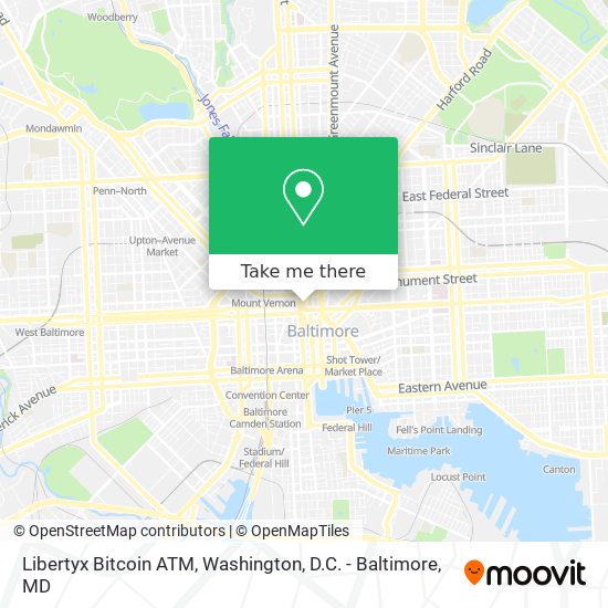 Mapa de Libertyx Bitcoin ATM