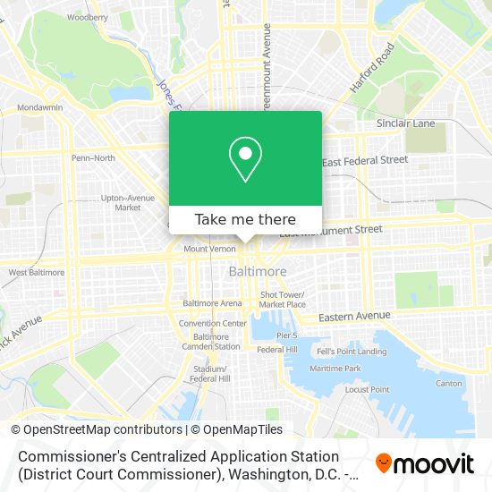 Commissioner's Centralized Application Station (District Court Commissioner) map