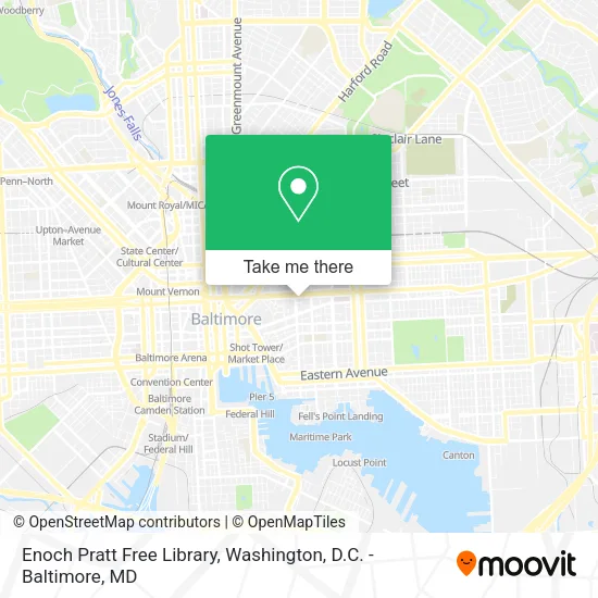 Mapa de Enoch Pratt Free Library
