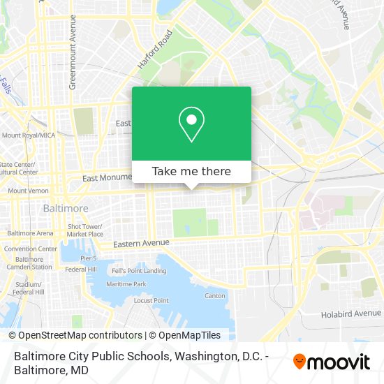 Baltimore City Public Schools map