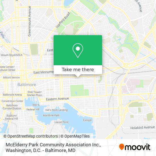 McElderry Park Community Association Inc. map