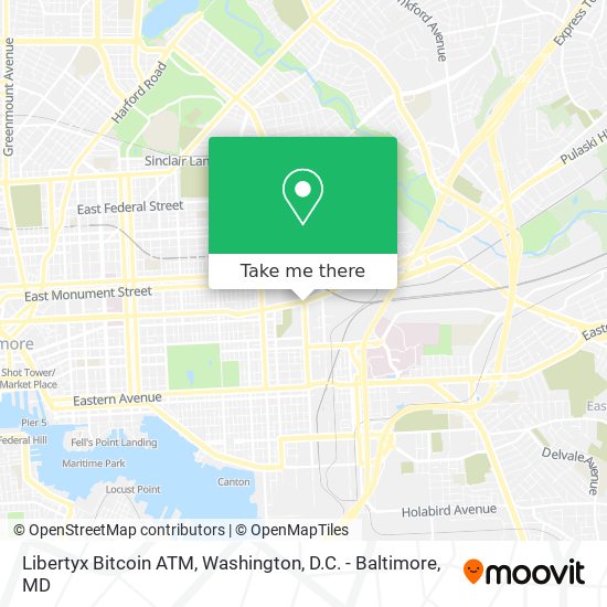 Mapa de Libertyx Bitcoin ATM