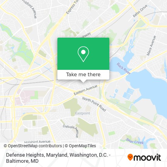 Defense Heights, Maryland map