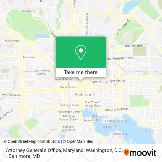 Attorney General's Office, Maryland map