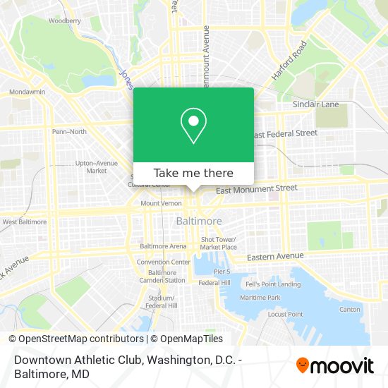 Downtown Athletic Club map