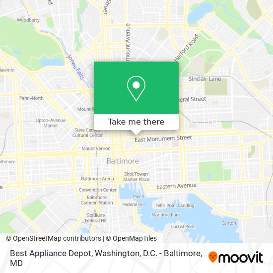 Best Appliance Depot map