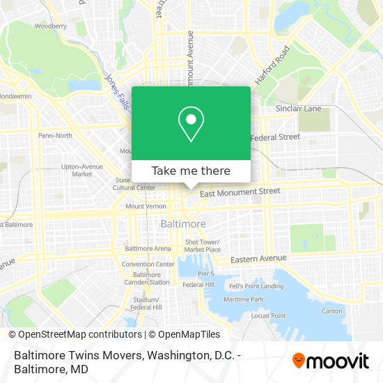 Mapa de Baltimore Twins Movers