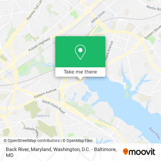 Back River, Maryland map