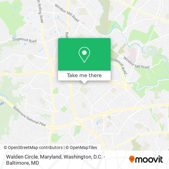 Mapa de Walden Circle, Maryland