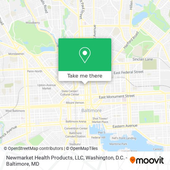 Mapa de Newmarket Health Products, LLC
