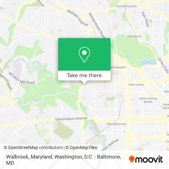 Mapa de Walbrook, Maryland