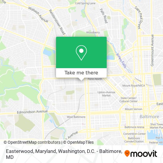 Easterwood, Maryland map