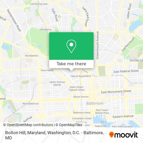 Bolton Hill, Maryland map